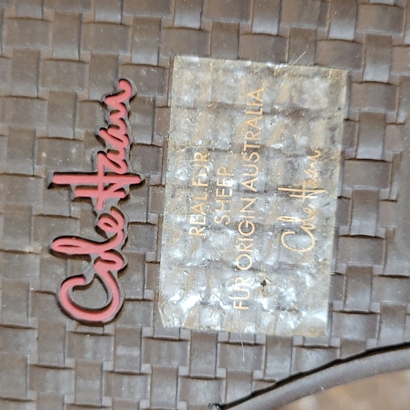 COLE HAAN Nike Tall Suede Sheep Fur Boots 8B - Picture 11 of 12